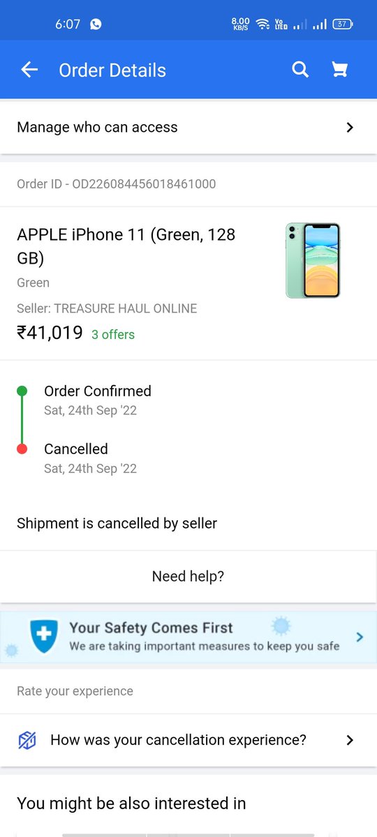#flipkartdoglahai

<a href="/Flipkart/">Flipkart</a> cancelled product in sale and block account without any reason.