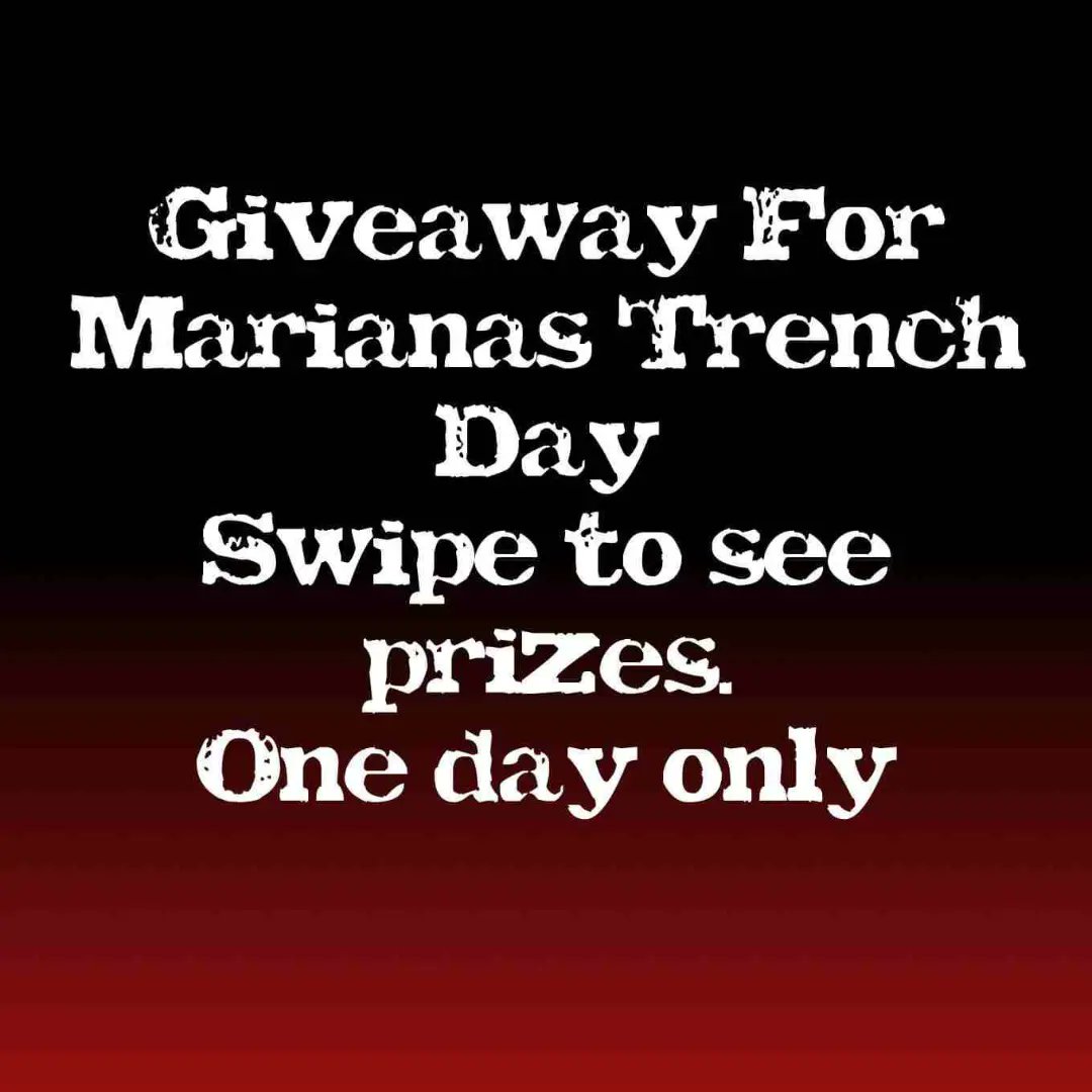 Sum41_Trencher's tweet photo. Happy @mtrench Day! I'm doing 2 giveaways today. posted this on my Instagram as well one winner for each
Rules:
- Must be following me
- Tag a friend &amp; comment favorite MT song 
- Open world Wide 
#marianastrench #trenchers #trencher #joshramsay #mattwebb #mikeayley #iancasselman https://t.co/wEk7u7zBAH