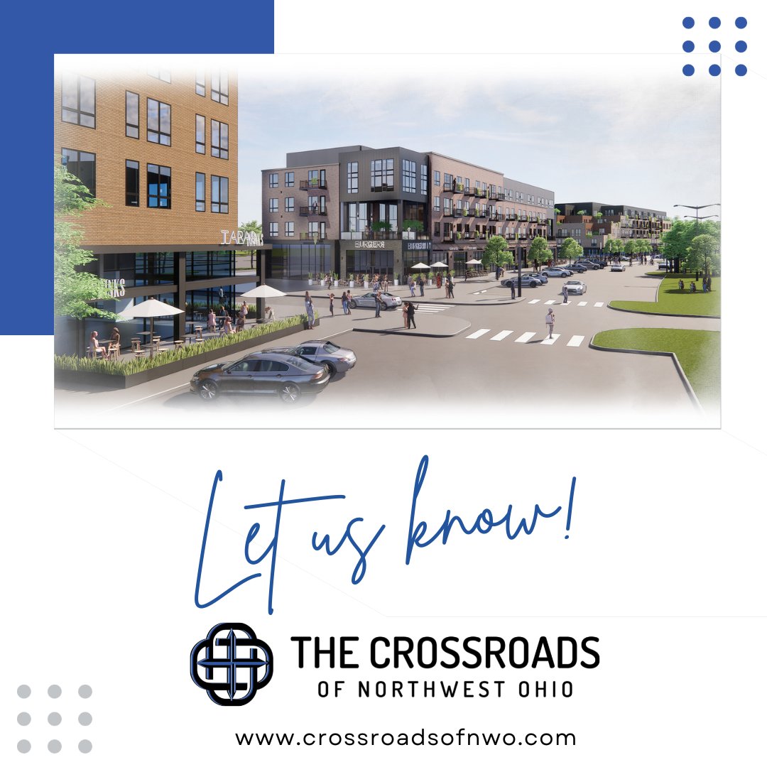 CrossroadsNWO's tweet photo. Here’s your chance to tell us what you want to see at The Crossroads!
We’d love to take a few minutes of your time to answer a short questionnaire on what you want to see most!
Visit >> https://t.co/RfoMOMFnEf to share your opinions w/ us today.
#CrossroadsNWOhio #VisionForOhio https://t.co/FpMVBvBCl7