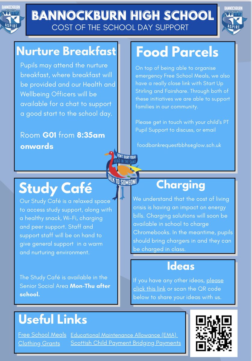 Support available at Bannockburn High 💙