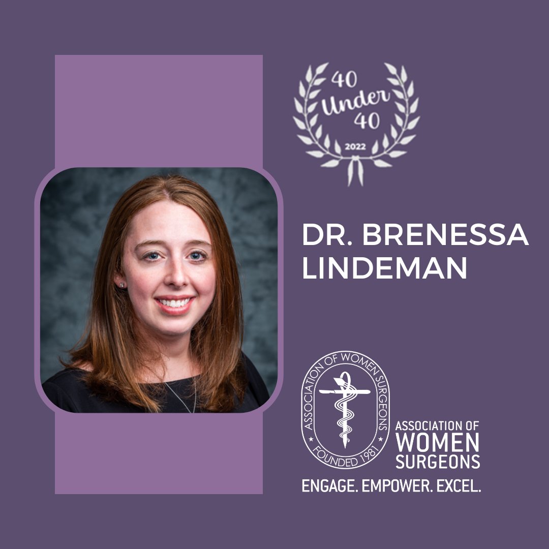 Sharing our next impressive AWS 40 under 40 surgeon:

Brenessa Lindeman, MD, MEHP​, FACS
Associate Professor of Surgery and Medical Education, Assistant Dean for Graduate Medical Education, University of Alabama at Birmingham 

#AWS2022 #AWSturns40

<a href="/UABHeersink/">UAB Heersink School of Medicine</a> <a href="/BrenessaL/">Brenessa Lindeman, MD, MEHP</a>