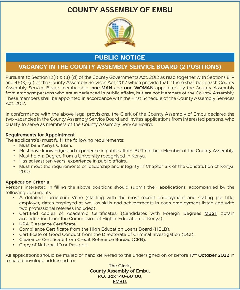 Embu County Assembly (@embuassembly) on Twitter photo 