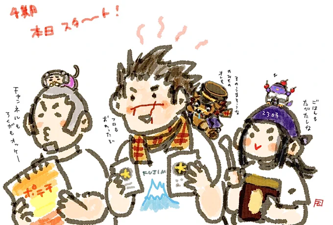 #ゴールデンカムイ版深夜の真剣お絵描き60分一本勝負お題:祝アニメ4期!そわそわ〜 