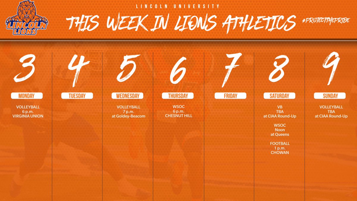 ITS HOMECOMING WEEK
Catch volleyball, women's soccer and football at home this week ... 

#LUPr1de 
#ProtectThePr1de