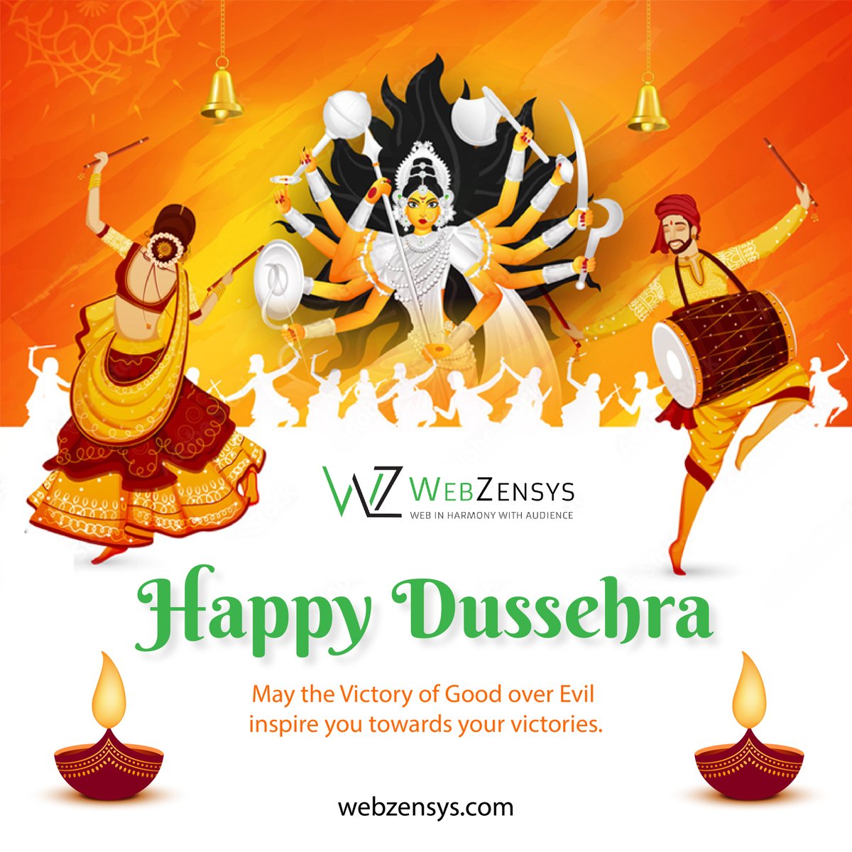 WebZensys's tweet image. Let this Dussehra burn the shackles of evil and bless you with good health and luck. Wishing you a happy Dussehra!
#dussehra #dussehra2022 #Durgapuja2022 #durgapuja #festivevibes2022 #festival #celebration