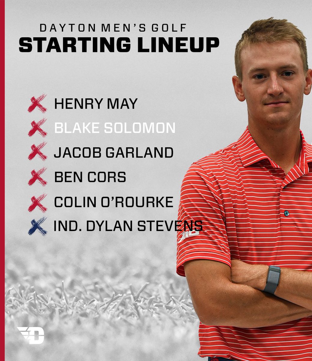 DaytonMGolf's tweet photo. Starting lineup for the Tom Tontimonia Invitational ✈️

Monday's first round will get underway with a 9 a.m. shotgun start. The final round will have tee times 8:30-10:30 a.m. on Tuesday.

#UDMGOLF // #GoFlyers https://t.co/Tz3cCBpaV1