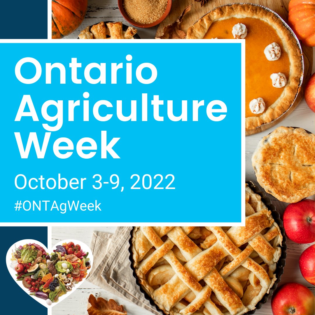 Join us as we celebrate Ontario Agriculture and the bounty of fresh, local food available to us! #ONTAgWeek 🍁🍎🍁