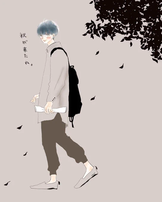 秋なお話🍁

#創作男子 #ショート漫画 #絵柄が好みって人にフォローされたい 
#秋の創作クラスターフォロー祭り 