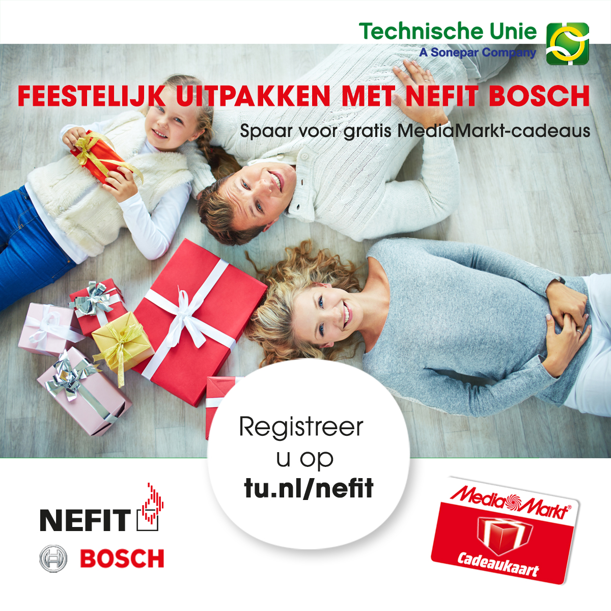 Tussen 3 oktober en 26 november 2022 ontvangt u bij aankoop van een Nefit Bosch HR-ketel uit het actieassortiment een MediaMarkt-cadeaubon ter waarde van €20 of €30! 
Kijk op tu.nl/nefit voor de actieproducten.