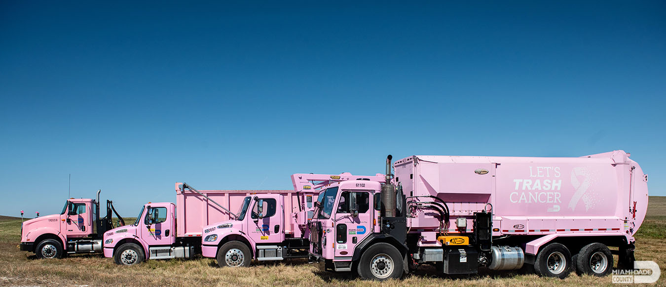 Miami-Dade County on X: "October is #BreastCancerAwarenessMonth! Look for  pink police cars, garbage trucks, buses, & https://t.co/eq2nD6DEZ5 going  pink as reminders of #OurCounty\