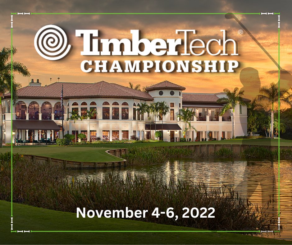 HappsNow's tweet image. We are proud to partner with the 2022 TimberTech Championship in beautiful Boca Raton, FL! This time around, it will take place at the Royal Palm Yacht &amp;amp; Country Club! November 4-6!