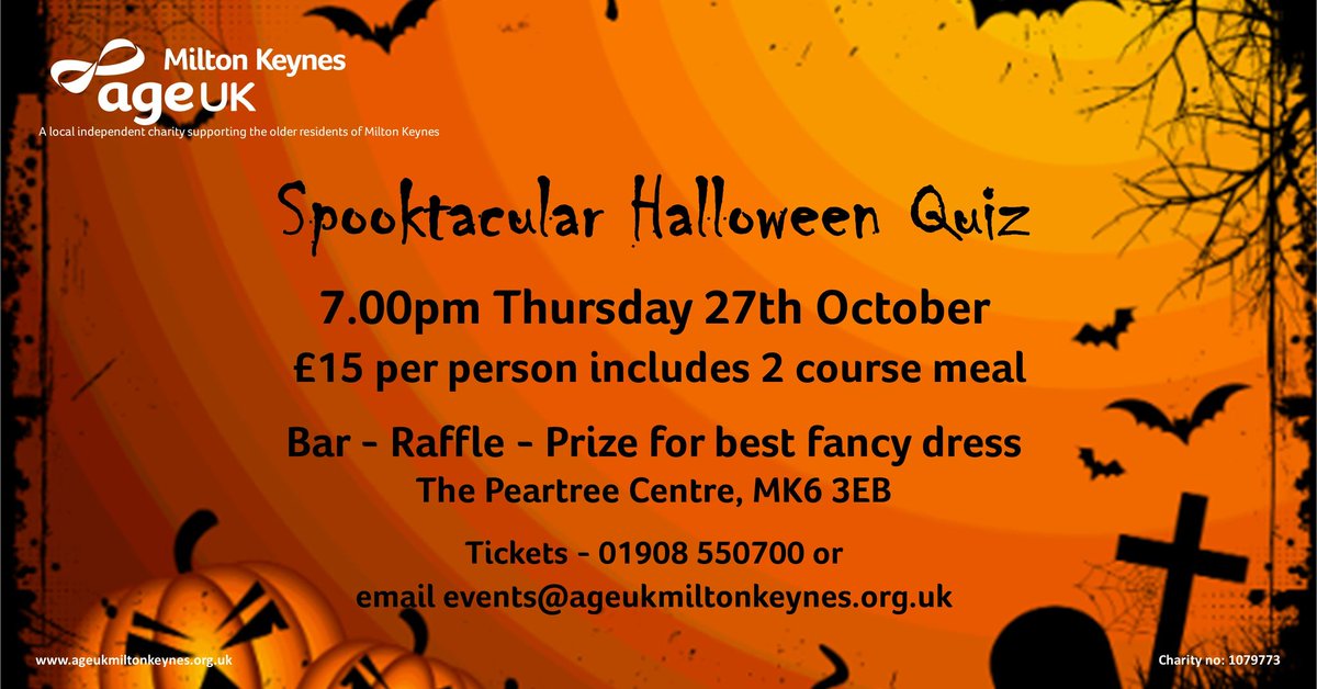 Join us for the return of our popular Halloween Quiz on Thursday 27th October with the fantastic Miss Quiz returning as quizmaster. Come prepared to have a fantastic evening filled with entertainment and delicious food.