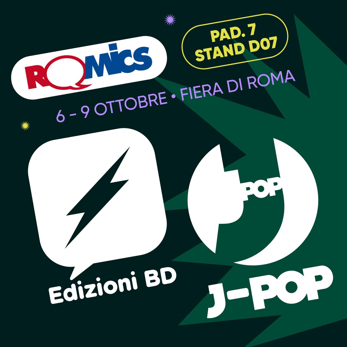 Edizioni BD (@edizionibd) on Twitter photo Dal 6 al 9/10 #EdizioniBD sarà <a href="/RomicsOfficial/">Romics Official</a> con autori, ospiti ed eventi!
Leggi i dettagli e gli autori in signing session👉 j-pop.it/it/blog/j-pop-…
👉Stand D7 Pad. 7 Dal 6 al 9/10 #EdizioniBD sarà <a href="/RomicsOfficial/">Romics Official</a> con autori, ospiti ed eventi!
Leggi i dettagli e gli autori in signing session👉 j-pop.it/it/blog/j-pop-…
👉Stand D7 Pad. 7