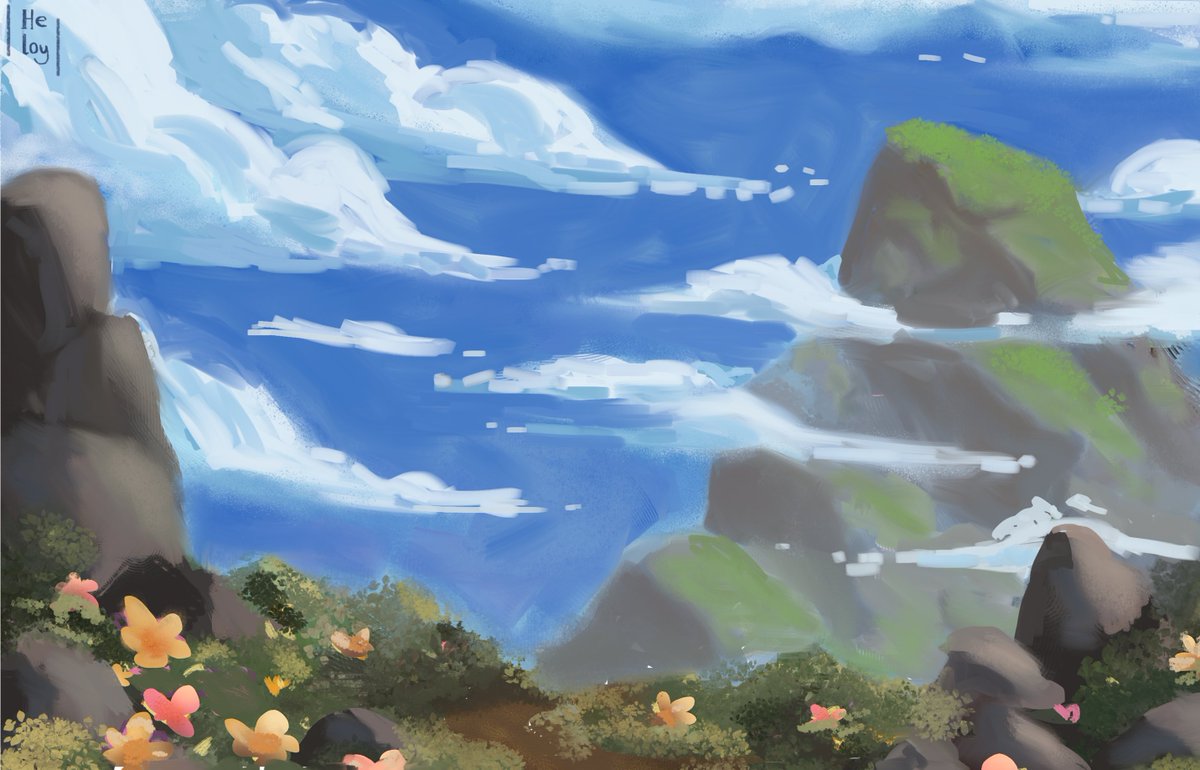 Heloy_art's tweet photo. Paintover of a painting i did in march! i'm so happy to see how much i have improved and (in terms of style) changed :D https://t.co/ELODhNWaQi