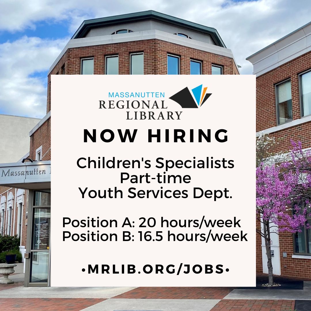 MassRegLibrary's tweet photo. MRL is now hiring two part-time children's specialists at Central Library. Duties include story telling, crafts, and giving great service to families. Bilingual English/Spanish applicants preferred. Details at https://t.co/eVlsys9Uvj https://t.co/99TKHLUIXH