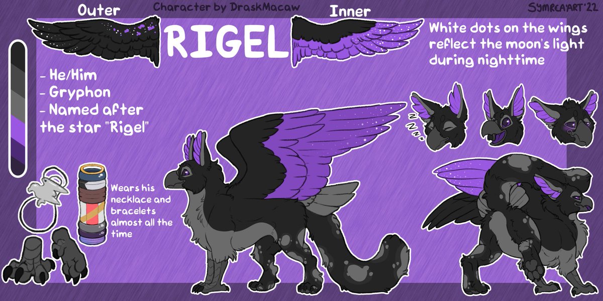 DraskMacaw's tweet photo. I got a new ref for Rigel!

@/Symrea_Art got everything spot on and getting this has been an incredibly joyful experience for me, thank you he's perfect. https://t.co/p2vk62osKr