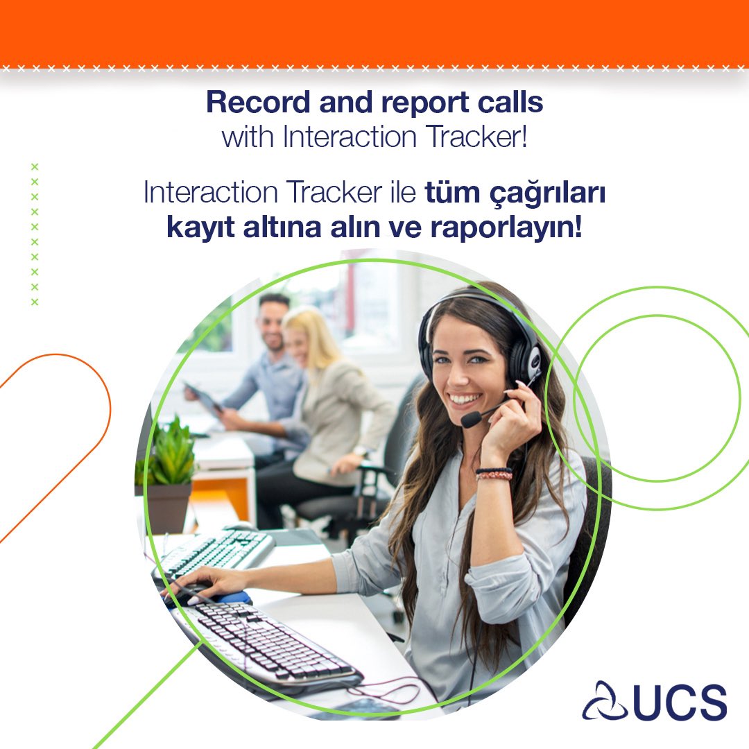 UCSBilisim's tweet image. Record all calls made by agents and monitor them easily with Interaction Tracker!

-
Interaction Tracker ile müşteri temsilcilerinin yaptığı tüm çağrıları kayıt altına alın, kolayca izleyin.

#UCSBilisim #interactiontracker #callcenter #contactcenter