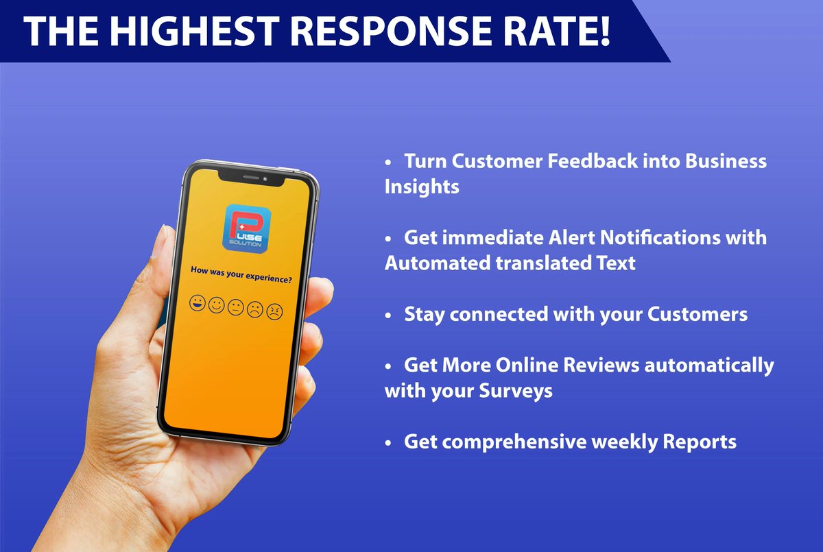 PulseSolution's tweet image. Powerful system for #hotels 💙💡 

✔️Customer feedback reach immediately the front desk with our 📢 alert system, 👉this is the power of real time feedback! Take immediate actions to make your guests HAPPY! The positive scores 💹 will be reflected on Google. #pulse #CXDay2022