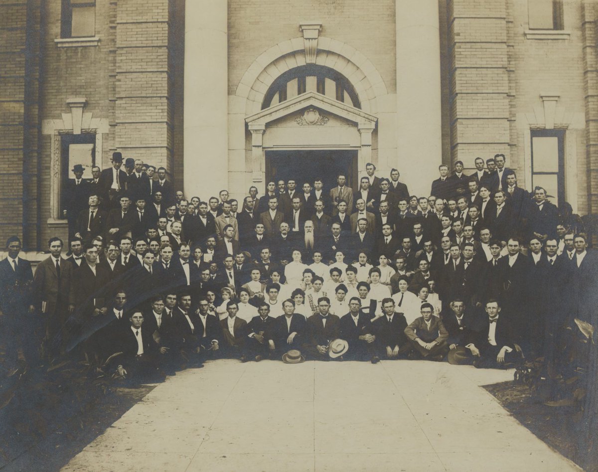 #OTD in <a href="/SWBTS/">Southwestern Seminary</a> history in 1910, classes opened for the first time on the Fort Worth campus. Driving by FW Hall this morning, I reflected on those students &amp; asked the Lord to guide &amp; bless our current students. We continue to rely on his favor 112 years later. #ArchivesatBHC