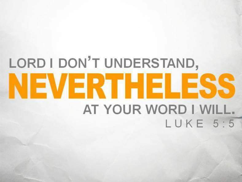 Make today a "Nevertheless" day.  This one word gives hope, changes mindsets and activates faith.  So today I declare and decree that in spite of anything unsettling going on, NEVERTHELESS, I am trusting God. Apply it to any situation in your own life... it works. #inspiration