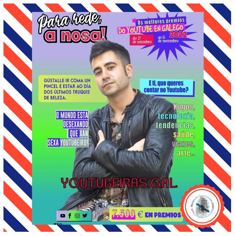 epapuou's tweet photo. 🌎 O mundo está desexando que te fagas youtubeirx🌎
Participa nos #premiosyoutubeiras ata o 15 de novembro.
👉 E ti, que queres contar no Youtube?
@youtubeiras https://t.co/5sNNAWDzlH