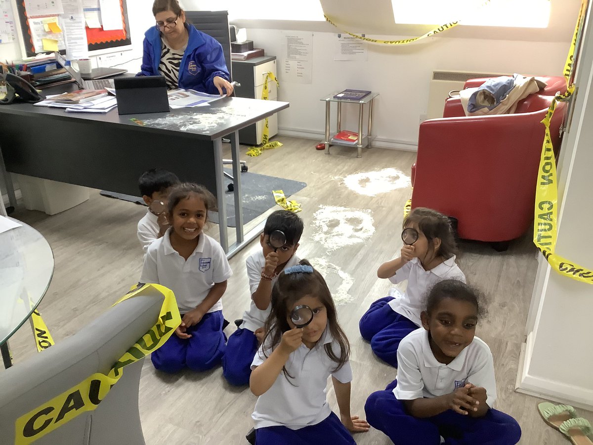 EssendeneLodge's tweet photo. The mystery of Mrs Ali’s missing stickers. Not to fear… Oak Class is here! Counting and measuring to solve the clues. #mathsweek #learningisfun #crackingcodes #solvingproblems @ILG_uk_ltd @EssendeneLodge https://t.co/xBAuFplELu