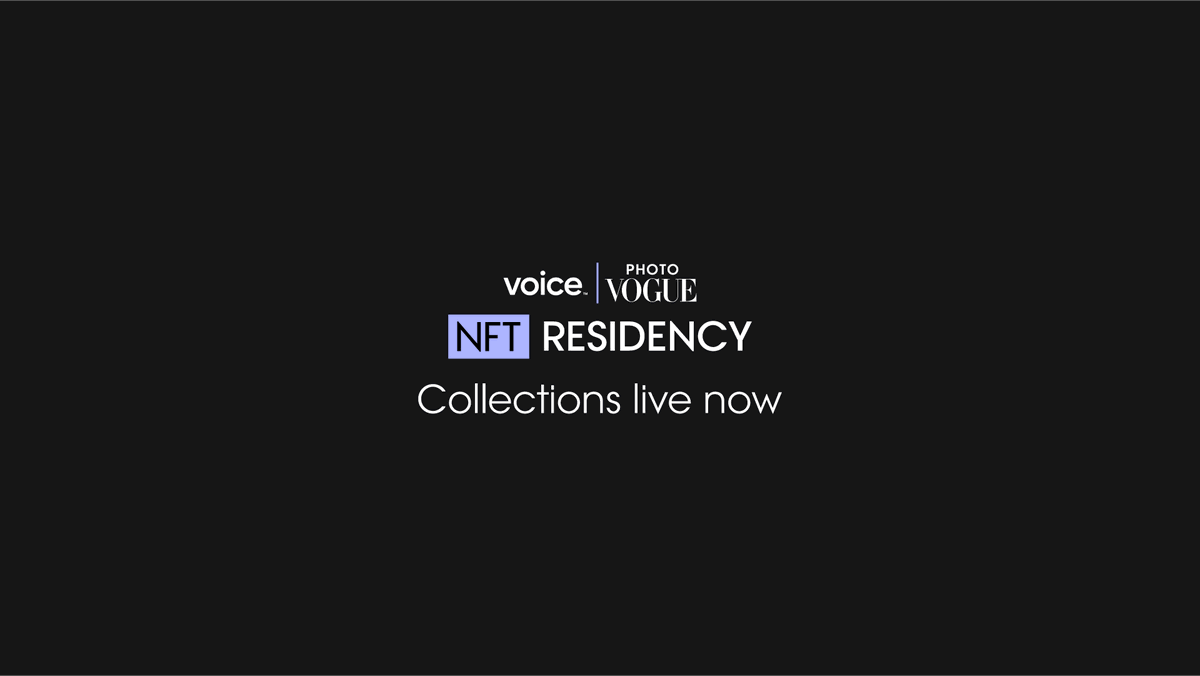 VoiceHQ's tweet photo. NOW LIVE: #PhotoVogue #NFTResidency collections 📸

https://t.co/sN1QpoeNcW https://t.co/MhsocJX9OH