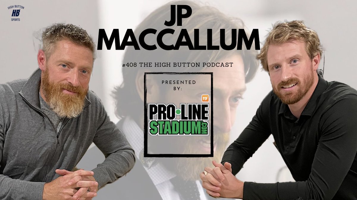 Start your Monday with a classic High Button Podcast Ep ft. @JPMacCallum 🇨🇦 : Training Brad Marchand : Travelling the world for Hockey : Cultural differences in Sports & more! Presented by: @ProlineStadium 19+ LISTEN: podcasts.apple.com/ca/podcast/408… WATCH: youtu.be/6polGhDzPuo