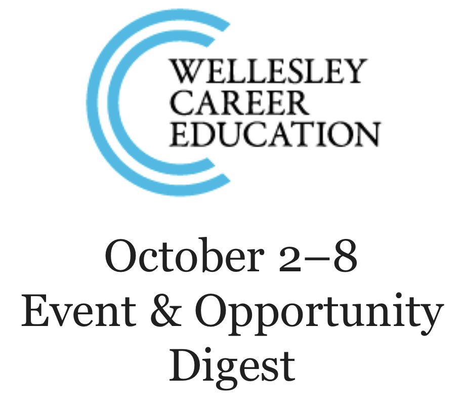 Good morning, Wellesley! Don’t miss your Career Education digest for the week ahead. eepurl.com/h_YMW9