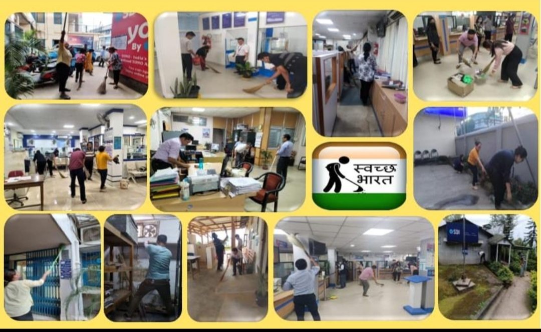 CGMSBIGuw's tweet photo. SBI Guwahati Circle kickstarted the month-long Special Campaign 2.0 by the Government of India with a cleanliness drive carried out by its Branches/Administrative Offices/Local Head Office with much fervour on the occasion of “Gandhi Jayanti” on 2nd October 2022.
@DFS_India https://t.co/rdTicz3jHQ