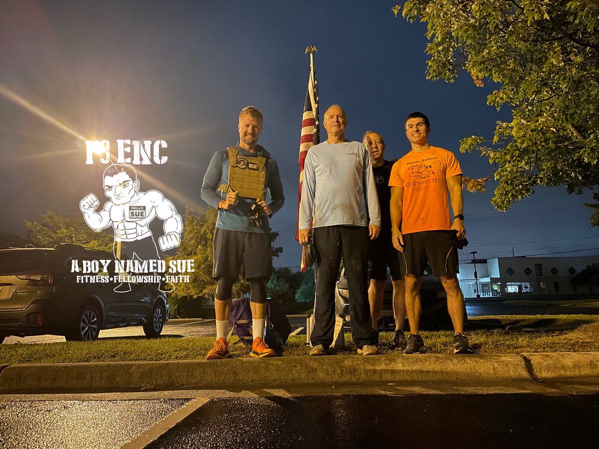 F3ENC's tweet photo. 38 PAX came out and moved on Monday:

10 @ #breakdown
16 @ #mash
5 @ #thecollardpatch
4 @ #aboynamedsue for #ironpax
3 @ @f3farmville

#f3enc 
#f3nation 
#f3counts https://t.co/21aR2d9nxp
