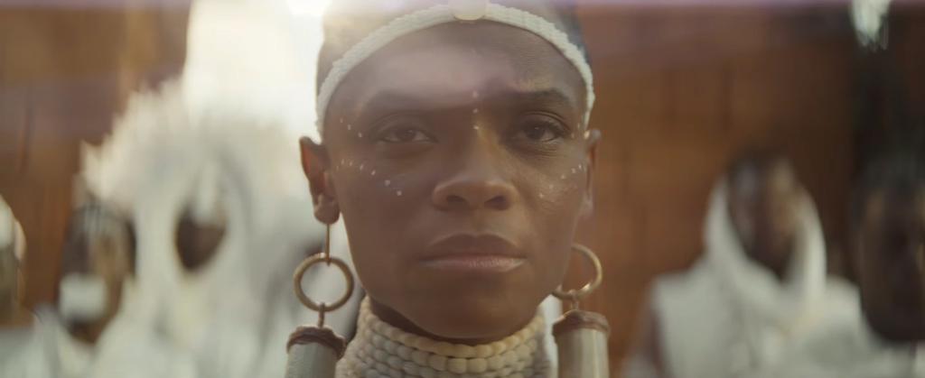 nacaomarvell's tweet image. Letitia Wright como Shuri em #BlackPantherWakandaForever
