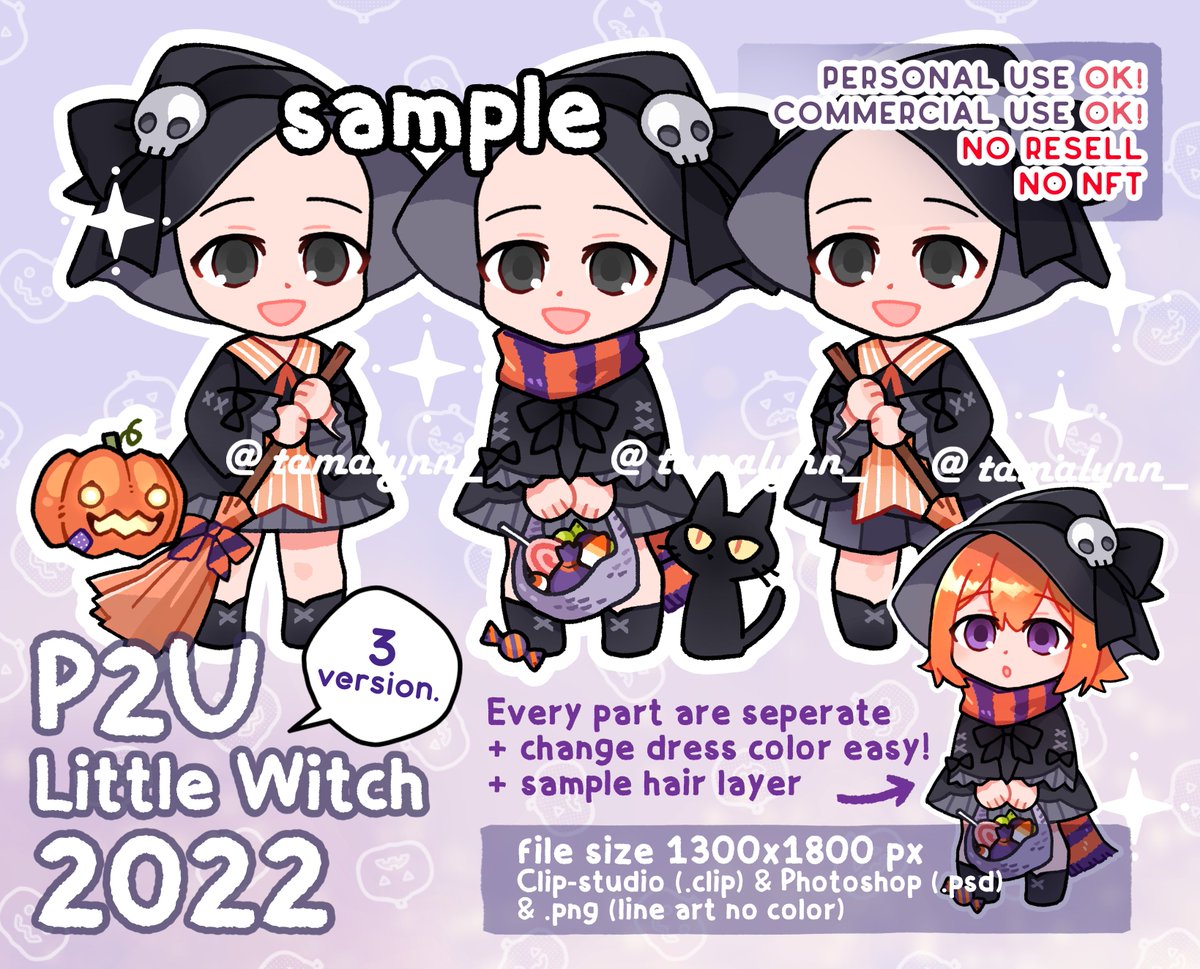 💜[P2U base] 🧡
Little witch 2022 also available as base! more info in the pic.

📓Gumroad: https://t.co/cz4bMlcsix
☕️Ko-fi: https://t.co/i1ww7DGsQs
💗Arbum (ไทย): https://t.co/aYyzWFStRq 