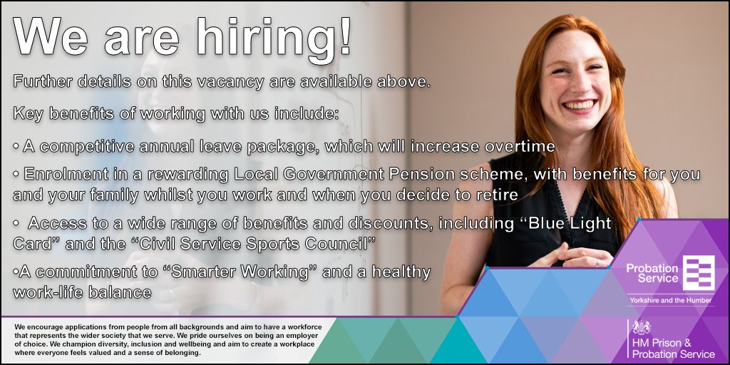 👀Vacancy: Case Administrator (Ref: 65050)
🗺️Location: #Barnsley #Rotherham
💷Salary: £18,713 - £22,507
🗓️Closing Date: Wednesday 12th October 2022
👉Apply: bit.ly/3RwEBMJ

❗️#vacancies in other areas too! 
#Probationjobs #CivilService #SouthYorkshireJobs #ApplyNow