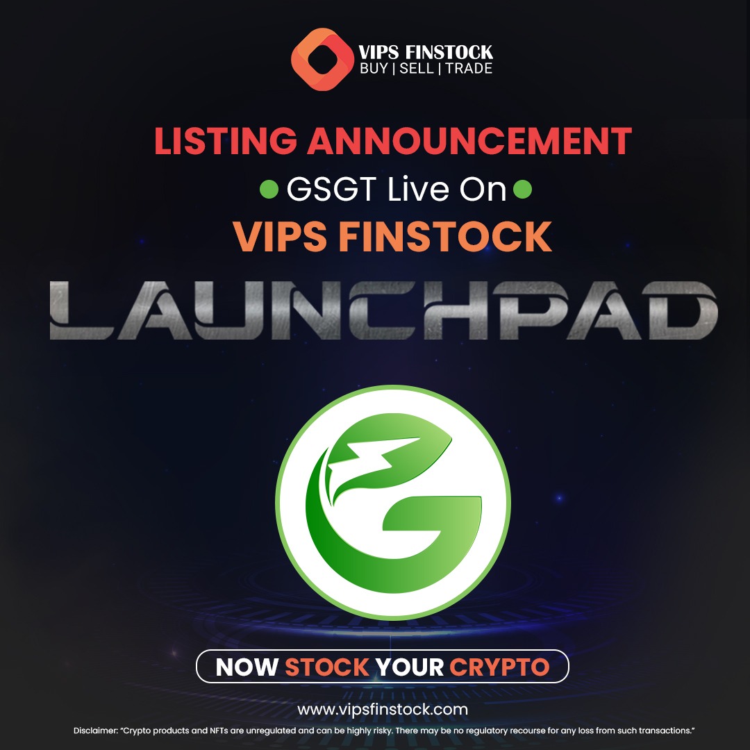VIPS_Finstock's tweet photo. GSGT Token is live on VIPS Finstock Launchpad.
#cryptocurrecy #crypto #GSGT #VIPSFinstock #Altcoins https://t.co/5TYC3EuwKu