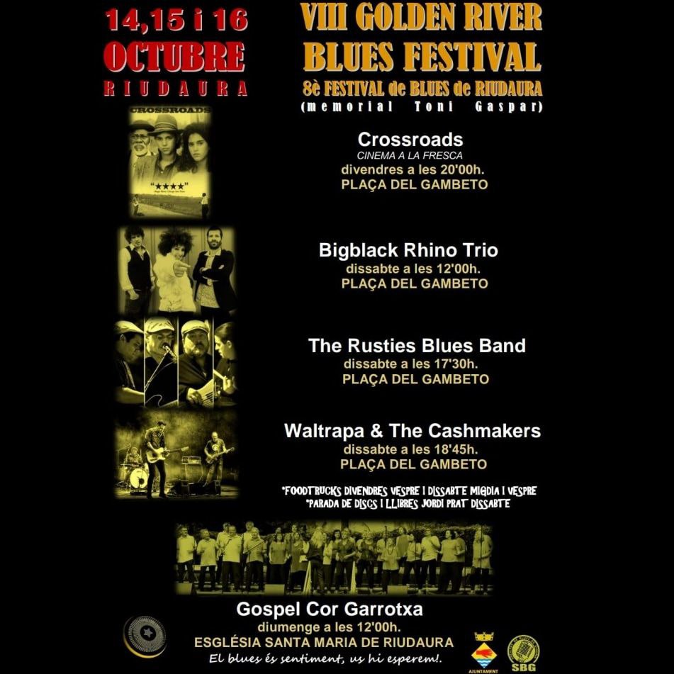 14, 15 i 16 d'Octubre. 8è, si si, 8è ja. GOLDEN RIVER FESTIVAL. I més que en vindran. Tots cap a Riudaura. Gràcies Rusties, sou immensos.