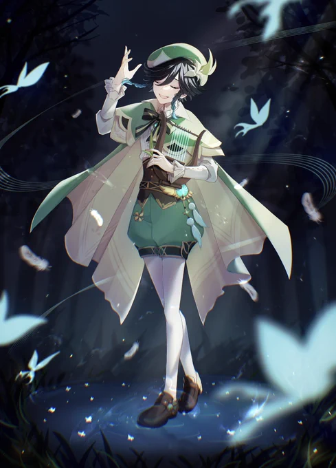 風神の奏 #ウェンティイラストコンテスト #原神 #Genshinlmpact #venti 