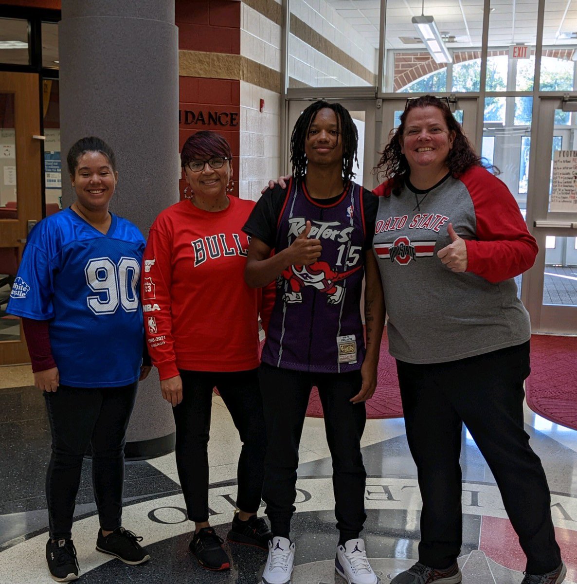 Live look at a few of our “Fanatics” today. Reminder to find your twin and dress alike tomorrow!