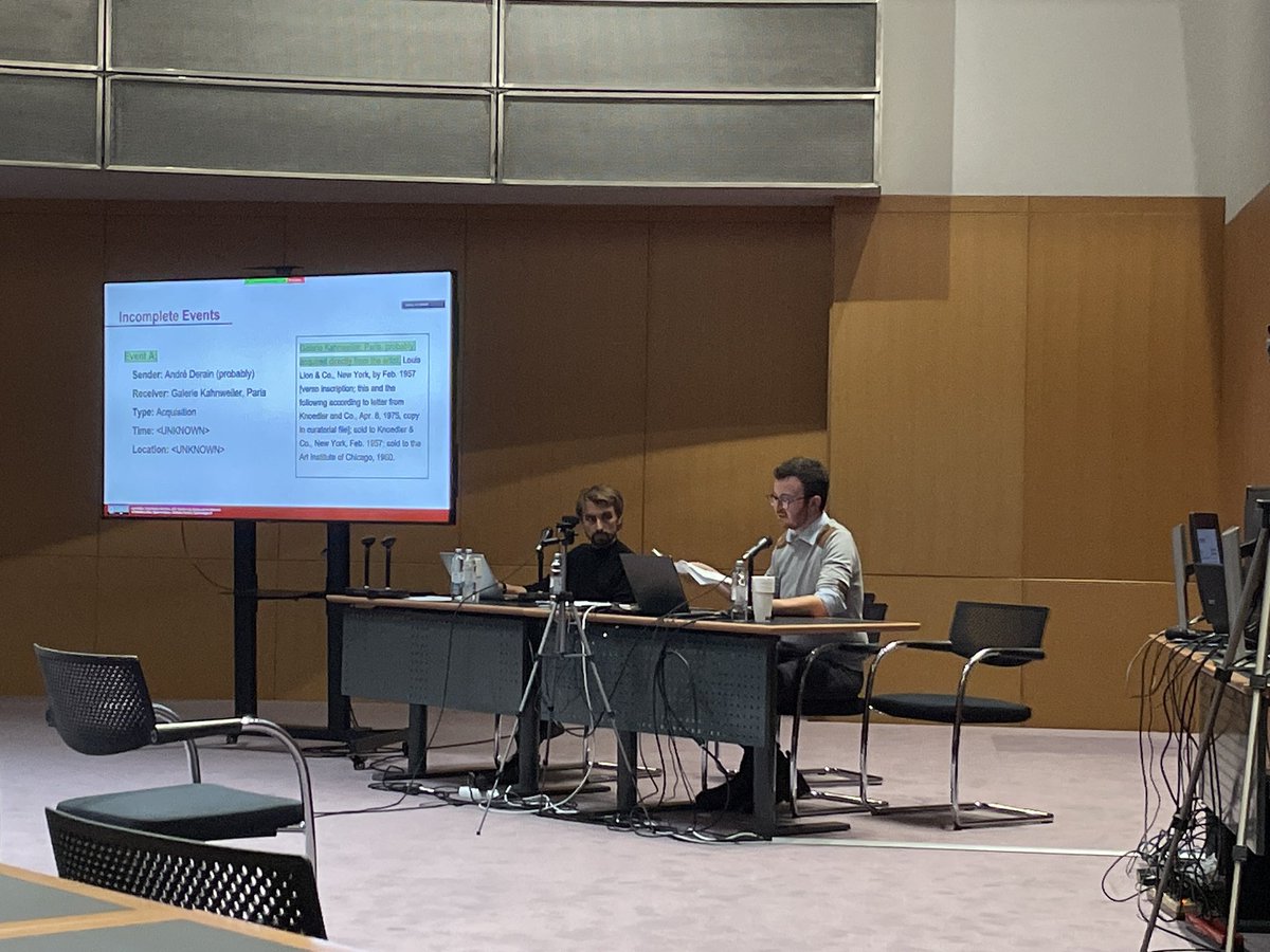 wlpbloyd's tweet image. Fabio Mariani presenting now on #linkedart and #digitalprovenance