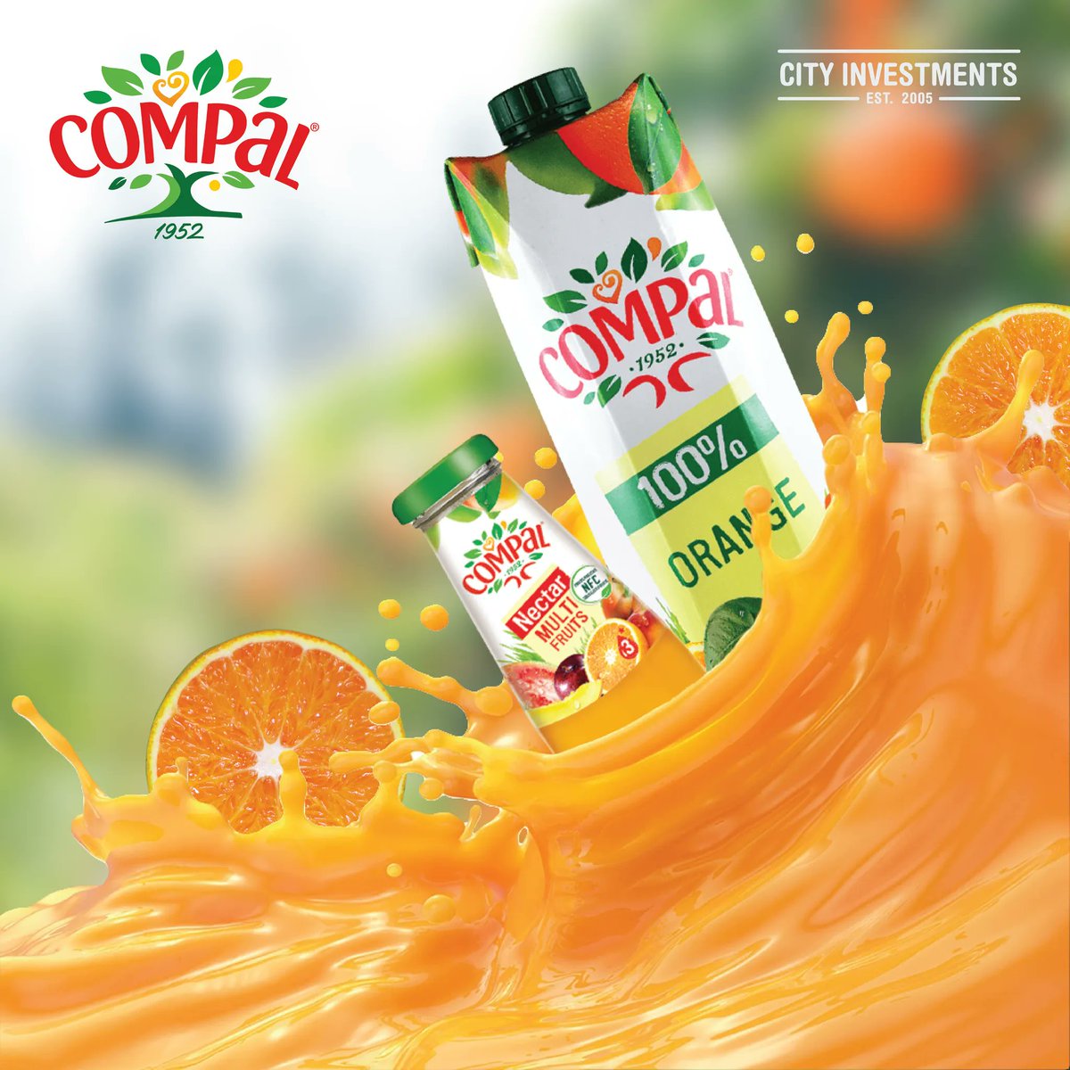 COMPAL from Portugal, offers a wide range of juices with nutritional benefits in every product. 

For more information:
☎️ 797 3016, 726 8154, 722 7665
✉️ info@city.com.mv