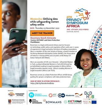 KICTANet's tweet image. How can you utilise data while safeguarding women&apos;s safety online? Register for this master class, which is devoted to gender and data. Together with Uganda @UnwantedWitness, we will share our techniques. #SafeSpacesOnline #PSA2022
bit.ly/3CVjgc2