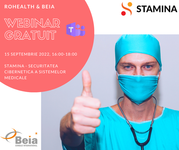 RohealthC's tweet photo. ๐๐บ๐๐๐๐๐๐๐๐๐ ๐ญ๐ฑ, ๐๐๐๐ - ๐ช๐ฒ๐ฏ๐ถ๐ป๐ฎ๐ฟ | ๐ฆ๐ง๐๐ ๐๐ก๐ - ๐ฆ๐ฒ๐ฐ๐๐ฟ๐ถ๐๐ฎ๐๐ฒ๐ฎ ๐ฐ๐ถ๐ฏ๐ฒ๐ฟ๐ป๐ฒ๐๐ถ๐ฐ๐ฎ ๐ฎ ๐๐ถ๐๐๐ฒ๐บ๐ฒ๐น๐ผ๐ฟ ๐บ๐ฒ๐ฑ๐ถ๐ฐ๐ฎ๐น๐ฒโ, webinar oferit de Beia Consult International, membru ROHEALTH
Inregistrare https://t.co/hRL8dakSOE
#rohealth #beia https://t.co/dtmMoG9MKr