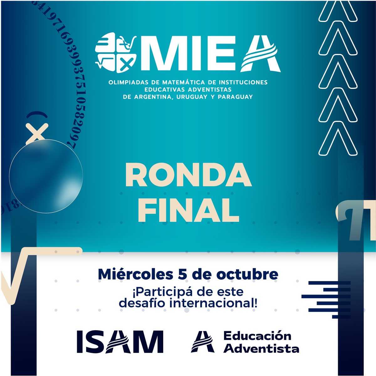 Ya palpitamos la ronda Final de este encuentro de matemáticos del #NivelSecundario que involucra instituciones educativas adventistas de Argentina, Uruguay y Paraguay.
¡Muy contentos por toda la convocatoria!