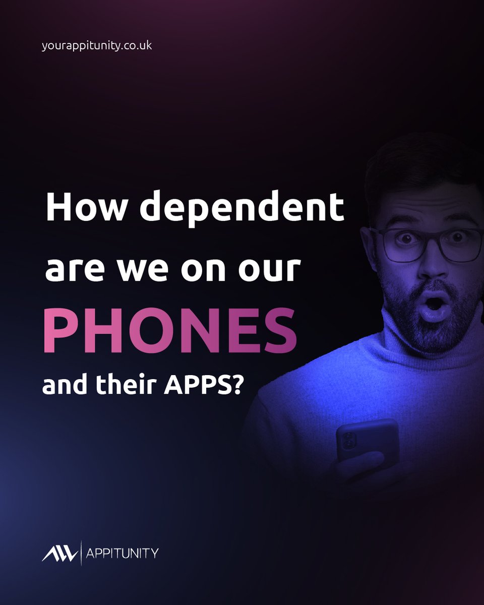 APPITUNITY1's tweet image. How dependent are we on our phones and their apps?
#mobileapplication #mobileapplicationdevelopers #mobileapplicationdevelopment #mobileapps #mobileappsdesign #mobileappsdevelopment #mobileappskeren #developers #development #developmentcompany #uk #london #softwarecompany