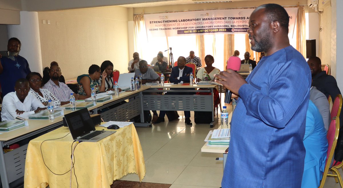 ghsscm's tweet photo. Lab professionals from reference laboratories in Liberia, Cape Verde, Sierra Leone, #Togo, #Benin, and #Mali are meeting in #Liberia for the #SLMTA2 training workshop, 3rd to 7th October 2022, organized by #GHSS with funds from @AfricaCDC.
Read Moreππ½ππ½
https://t.co/BcSrALqkHh https://t.co/04J28XaQTL