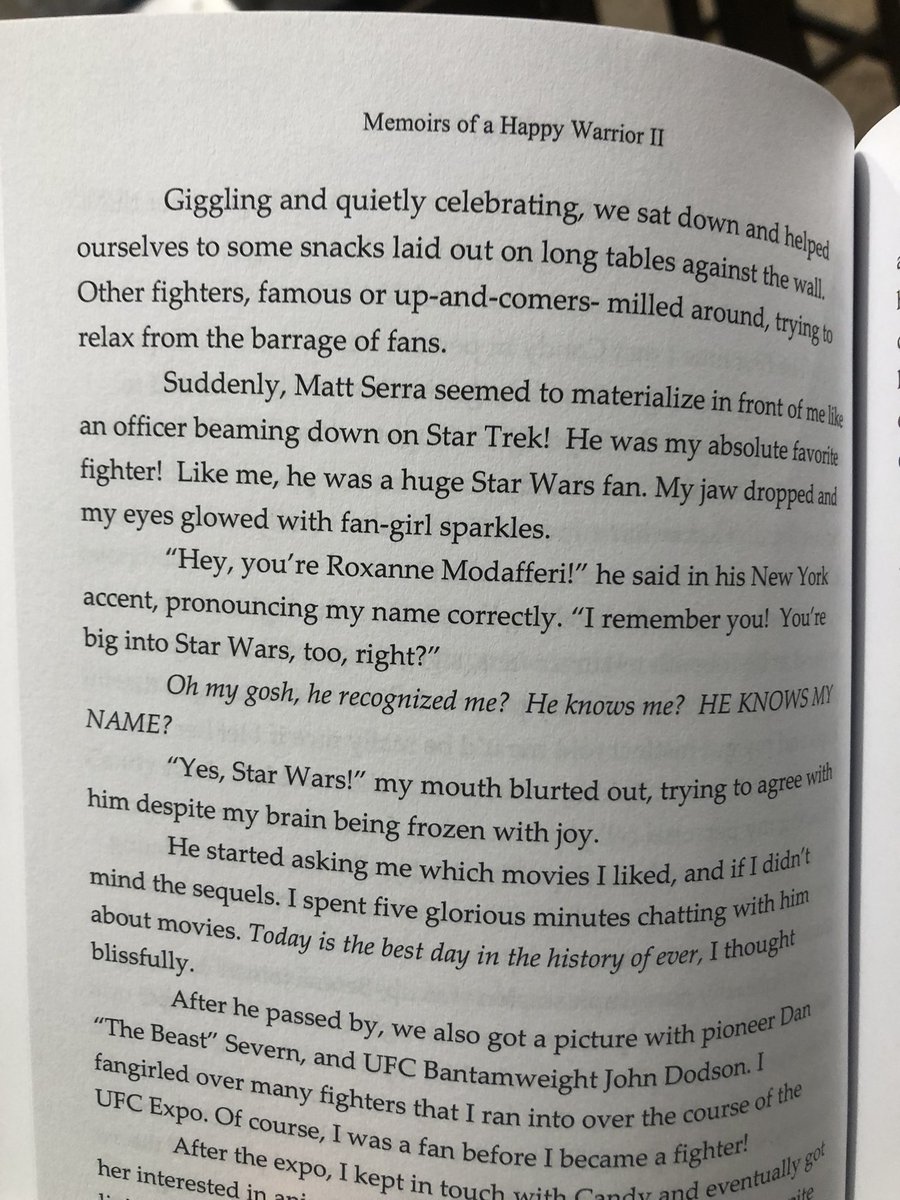 Roxyfighter's tweet photo. A page from my book. #ufcexpo @MattSerraUFC https://t.co/cmvbucREkV