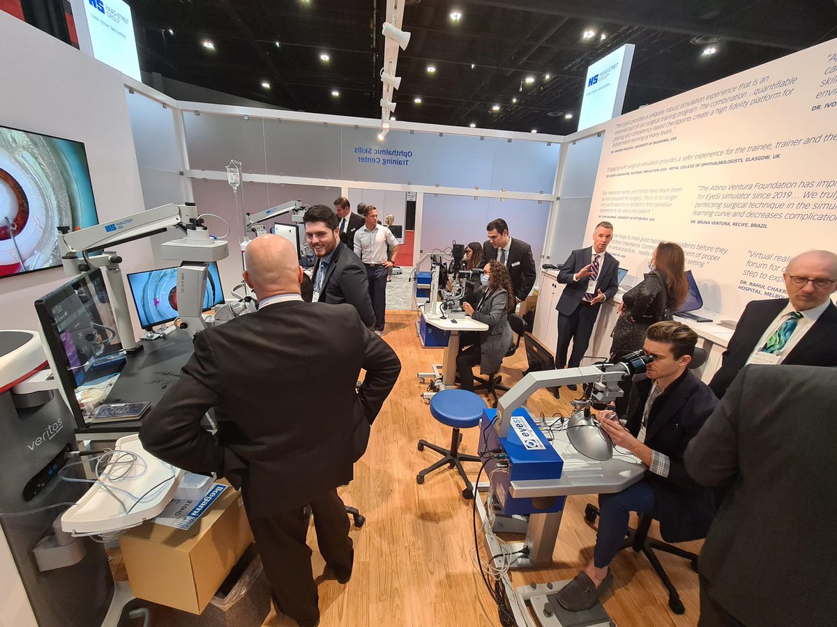 HS_Simulation's tweet image. Last day at #aao2022 - take the chance and visit our ophthalmic skills training lab at Haag-Streit booth 4362. We very much appreciate your feedback and exchange of ideas!
#ophthalmology #ophthalmologist #MedicalTraining #MedicalSimulation #Eyesi #HaagStreit