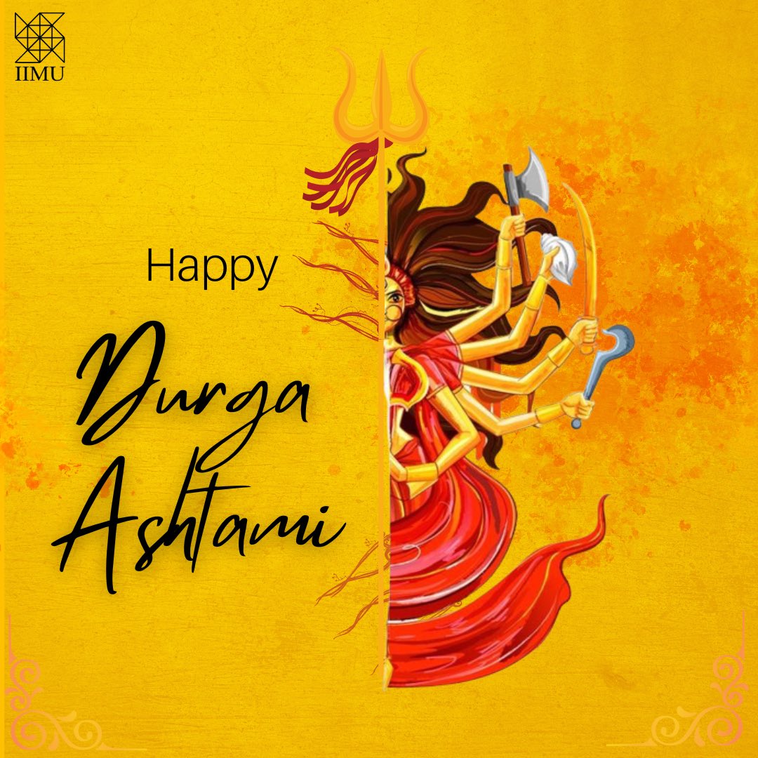 IIM_Udaipur's tweet photo. May Maa Durga inspire all of us with positivity, strength, wisdom, and devotion and illuminate our lives with countless blessings of happiness. 

IIM Udaipur wishes everyone a very Happy Durga Ashtami.

#IIMU #IIMUdaipur #IIM #DurgaAshtami #Navratri #DurgaPuja #Festival https://t.co/GZm8NjRkHm