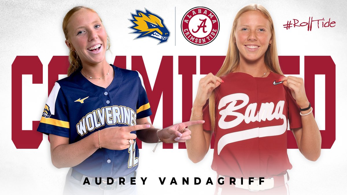 She’s made her choice. Our <a href="/avandagriff12/">audrey vandagriff</a> is Bama bound! We are so excited for you.

“Whatever you do, work at it with all your heart, as working for the Lord, not for human masters,” Col 3:23

From Wolverine to Crimson Tide 
#rolltide🐘 <a href="/UACoachMurphy/">Patrick Murphy</a> <a href="/AlabamaSB/">Alabama Softball</a> <a href="/PACSWolverines/">Prince Ave Christian</a>