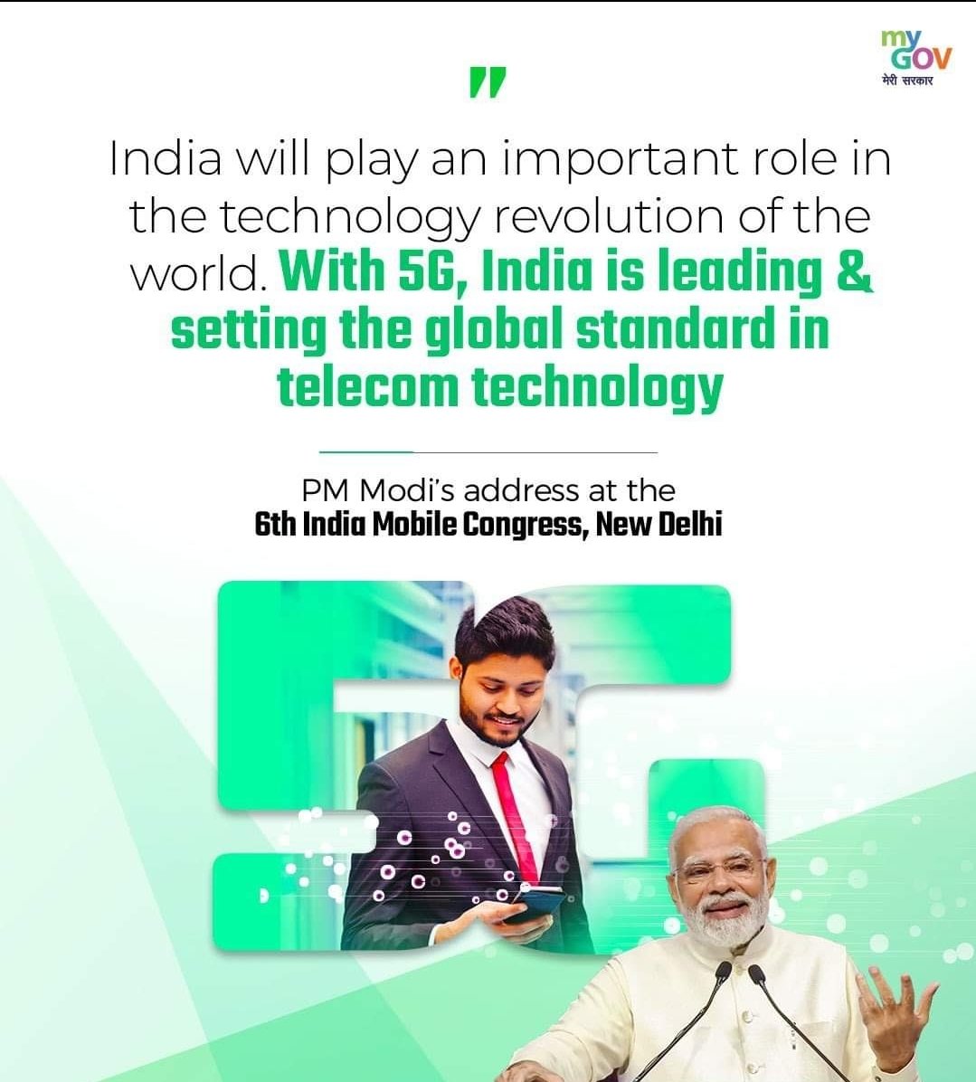 #Catalyzing #NEW #IndiasTechade Here are #highlights from PM 
Sh @narendramodi ji #historic #address at 6th #IndiaMobileCongress #NewDelhi as he launched #5GServices in #Country
#IMC2022
#DigitalIndia
#5GLaunch
#Data
#AI
#DigitalTransformation
#NewIndia
#Modi_Development_Model